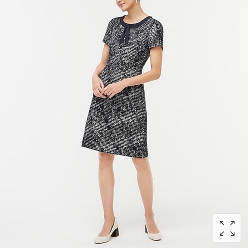 J. Crew Bow-Tie Tweed Dress